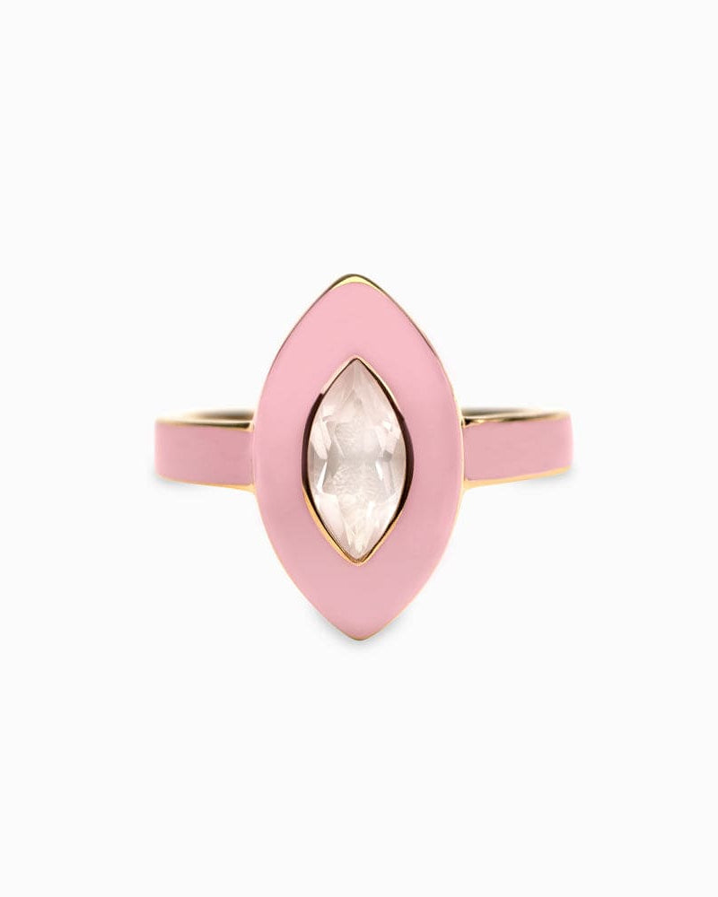 Awe Inspired Rings Blush Quartz Aura Ring