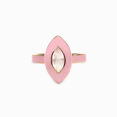 Awe Inspired Rings Blush Quartz Aura Ring