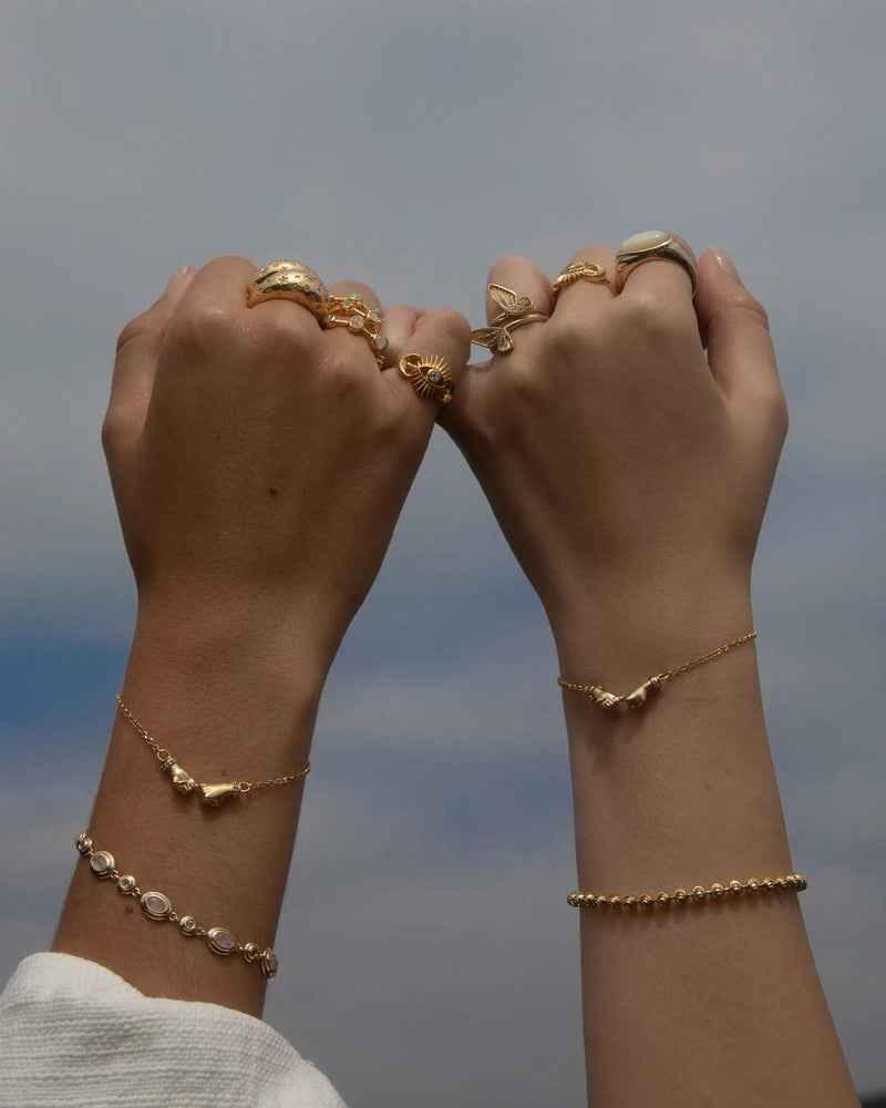 Awe Inspired Rings Butterfly Wing Stacking Rings