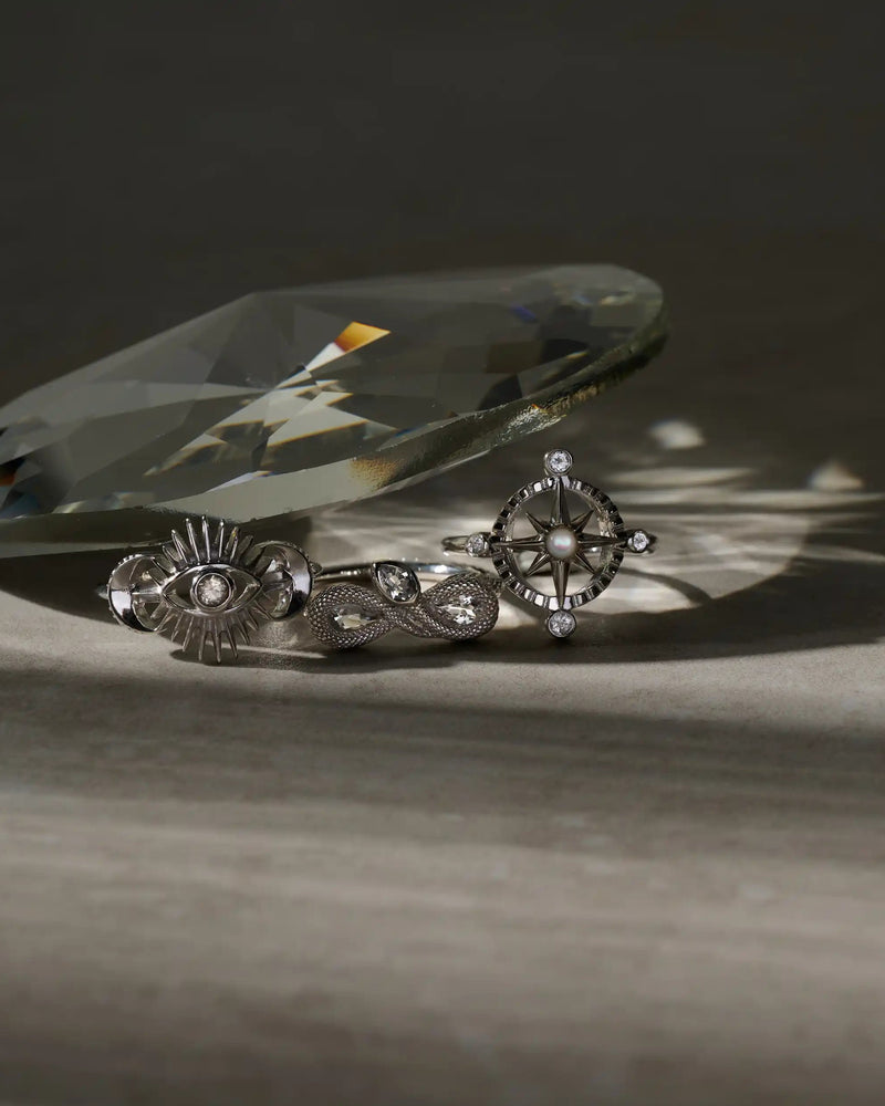 Awe Inspired Rings Celestial Evil Eye Ring