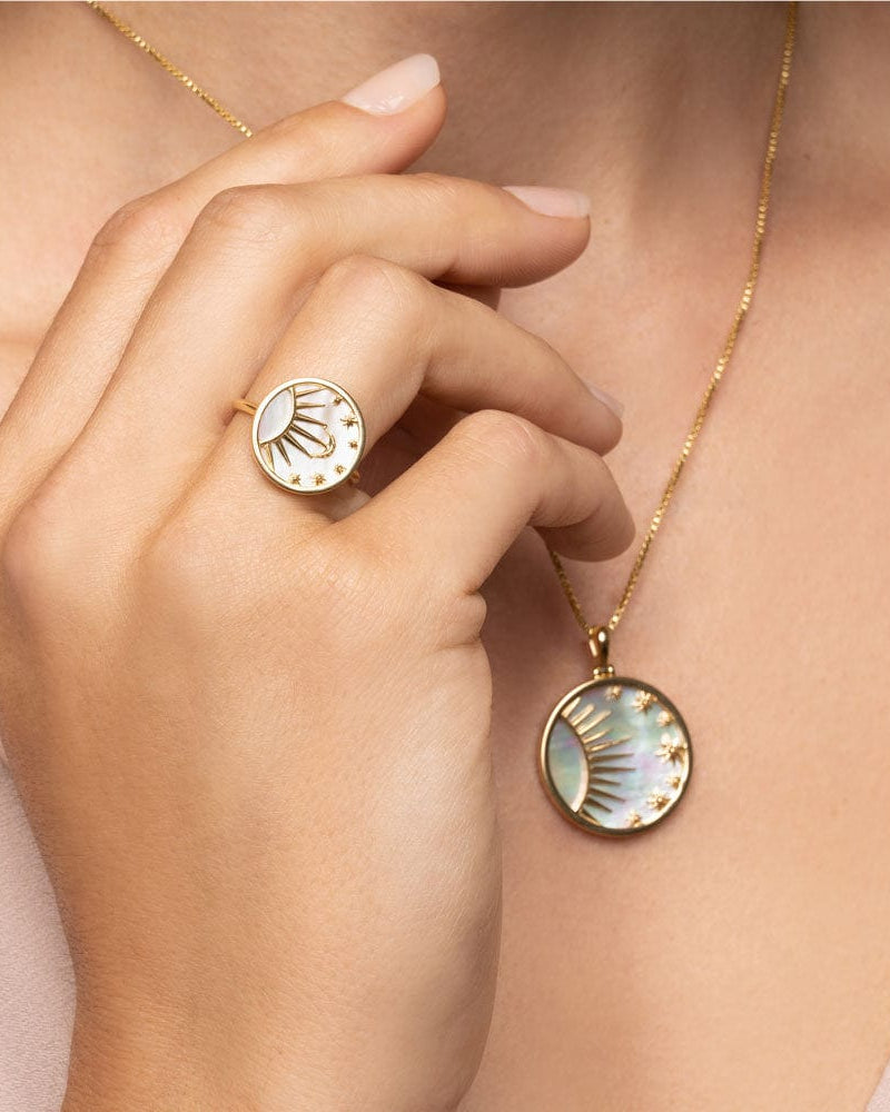 Awe Inspired Rings Celestial Mother of Pearl Ring