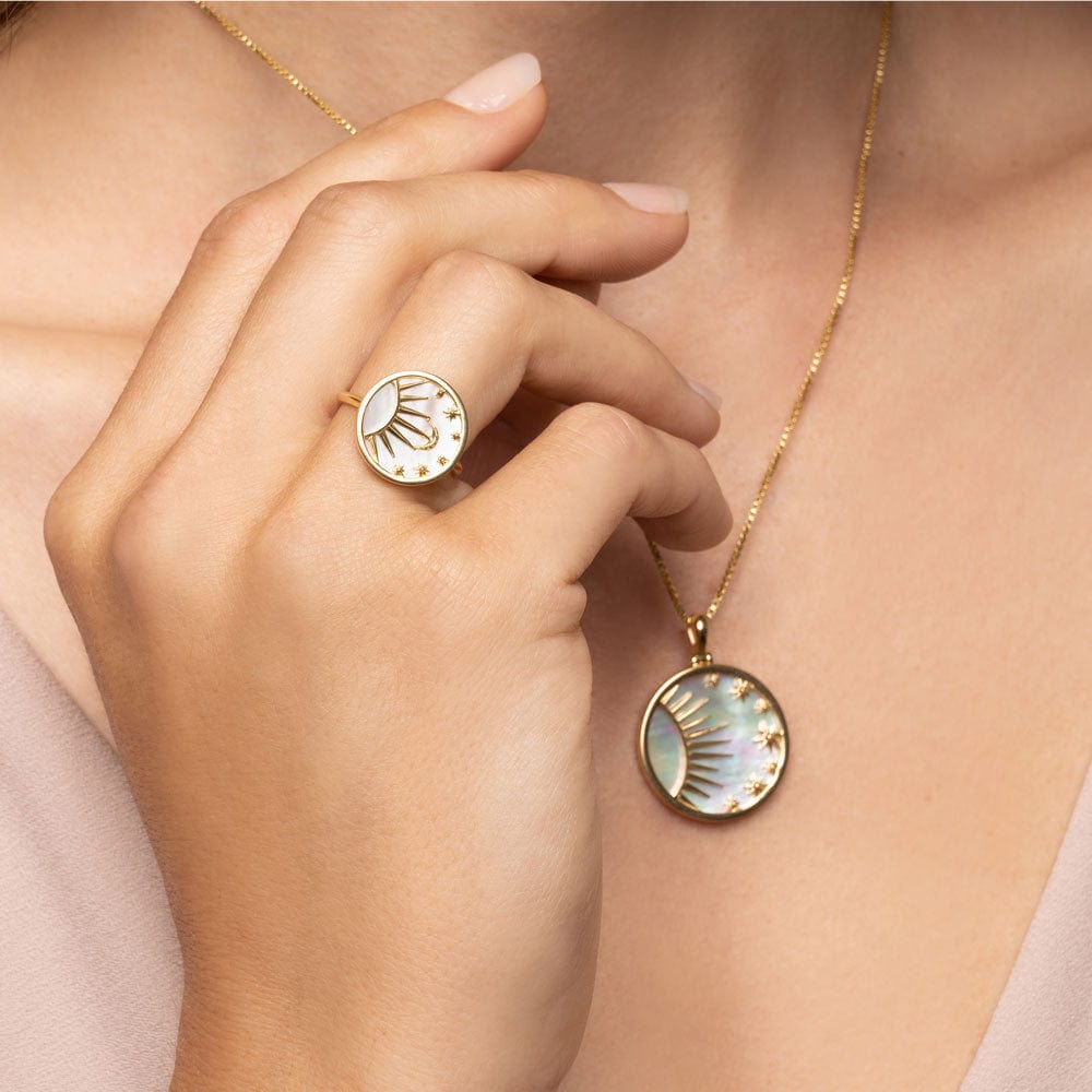 Awe Inspired Rings Celestial Mother of Pearl Ring