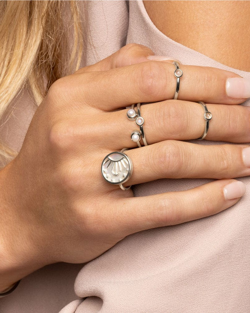 Awe Inspired Rings Celestial Mother of Pearl Ring