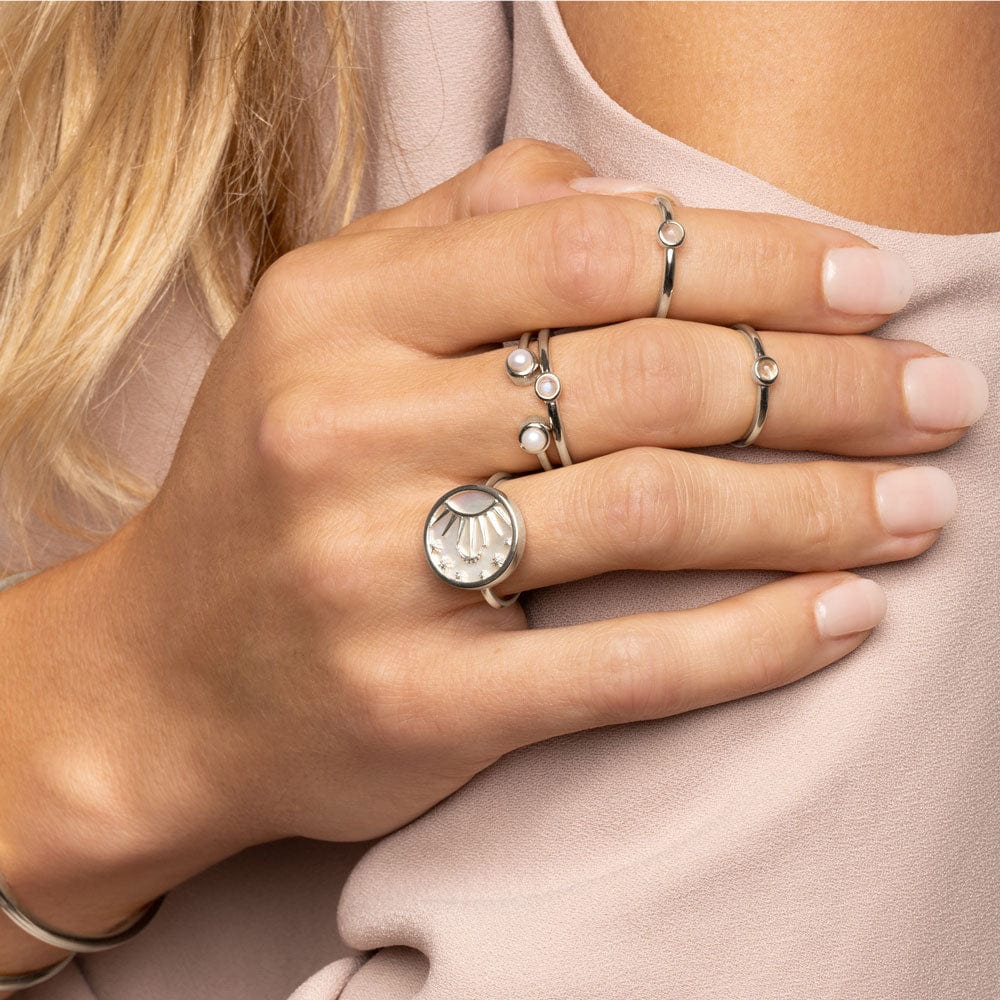 Awe Inspired Rings Celestial Mother of Pearl Ring