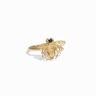 Awe Inspired Rings Citrine Bee Ring