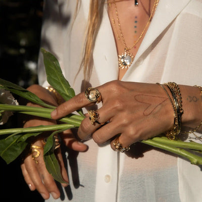 Awe Inspired Rings Citrine Bee Ring