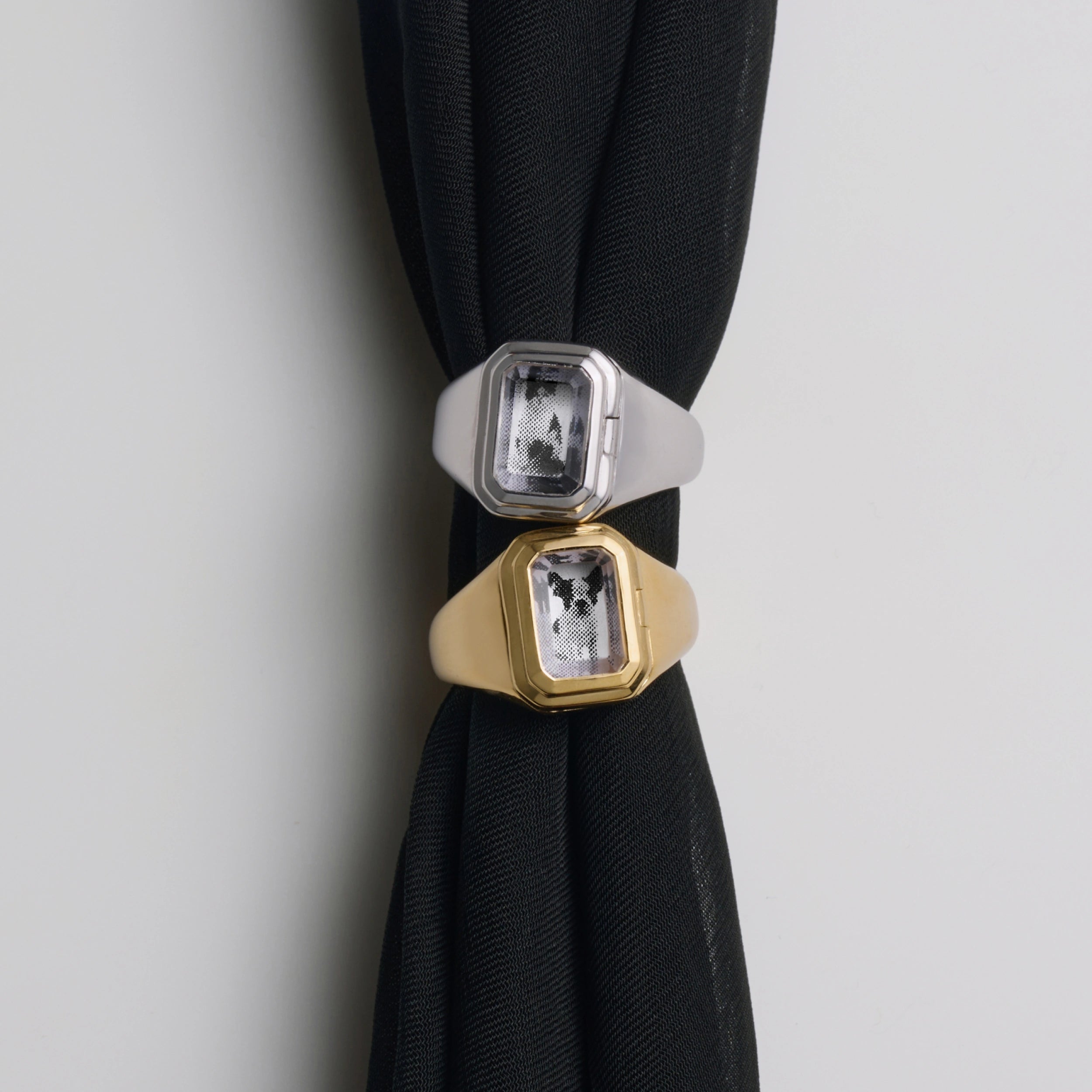 Awe Inspired Rings Crystal Photo Locket Ring