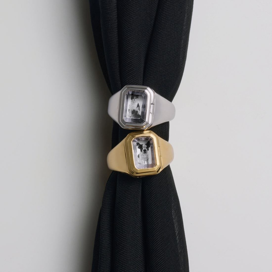 Awe Inspired Rings Crystal Photo Locket Ring