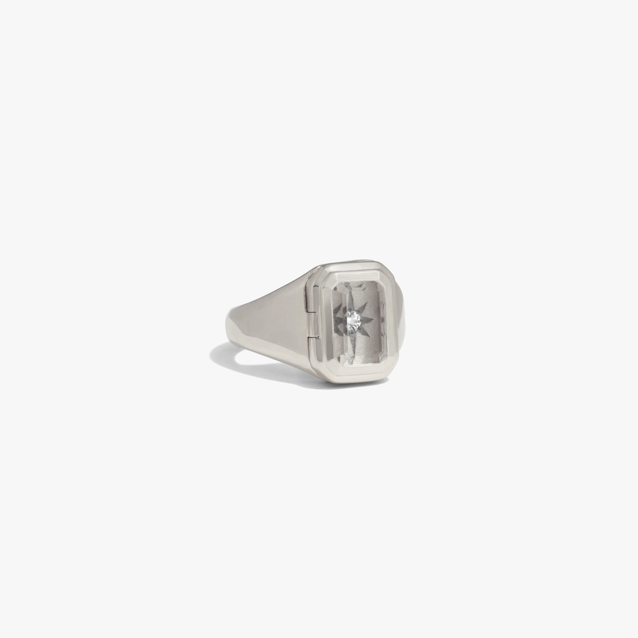 Awe Inspired Rings Crystal Photo Locket Ring