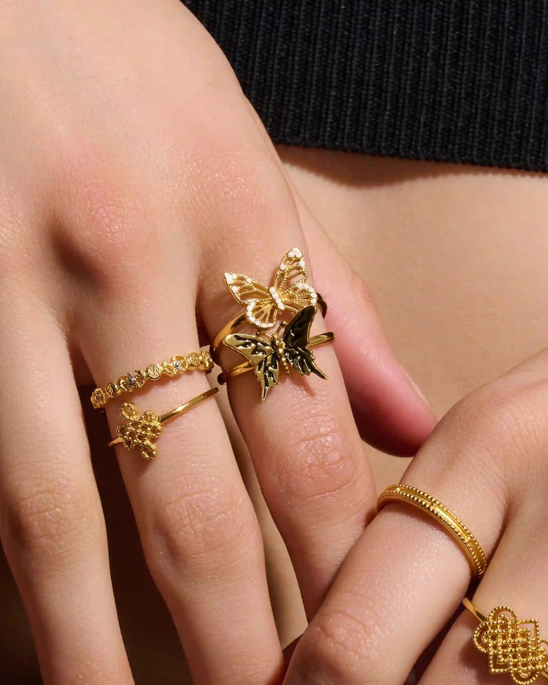 Awe Inspired Rings Dark Butterfly Ring