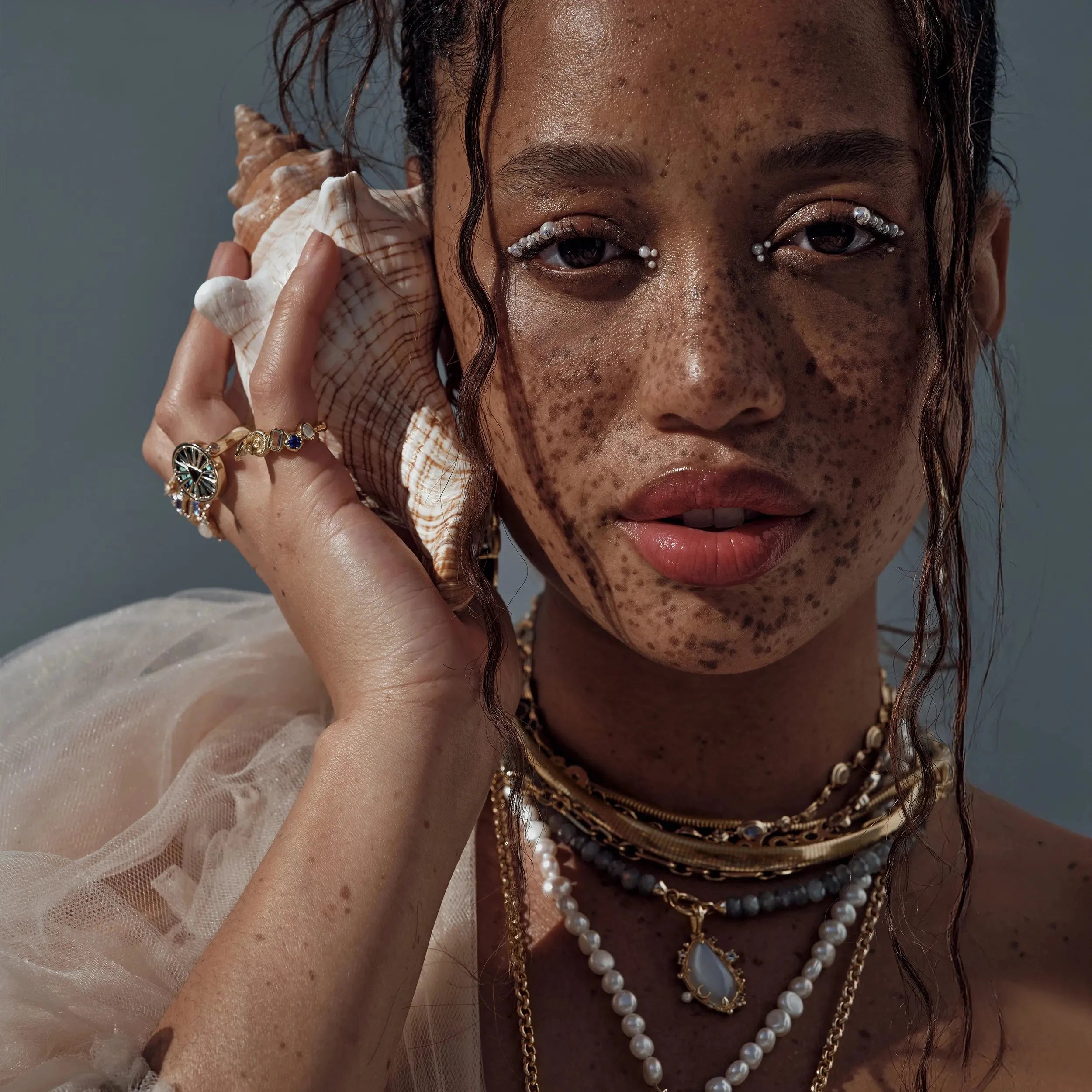 Awe Inspired Rings Deep Sea Gemstone Statement Ring