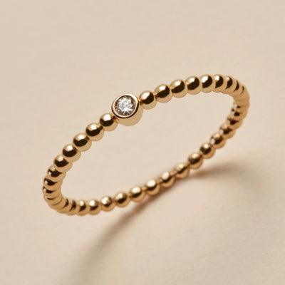 Awe Inspired Rings Diamond Bead Ring