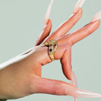 Awe Inspired Rings Encrusted Wavy Ring