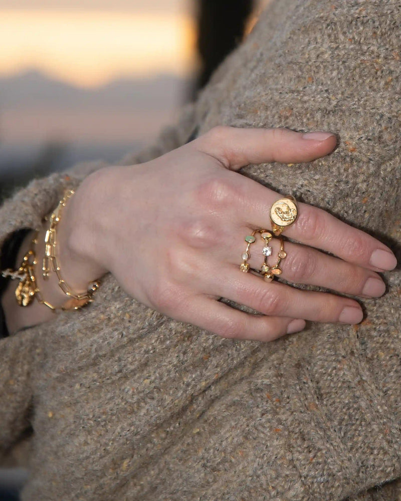 Awe Inspired Rings Full Moon Magic Ring Stack