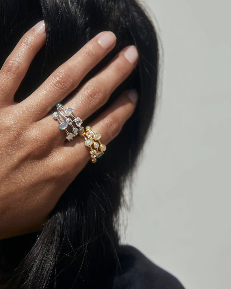 Awe Inspired Rings Full Moon Magic Ring Stack