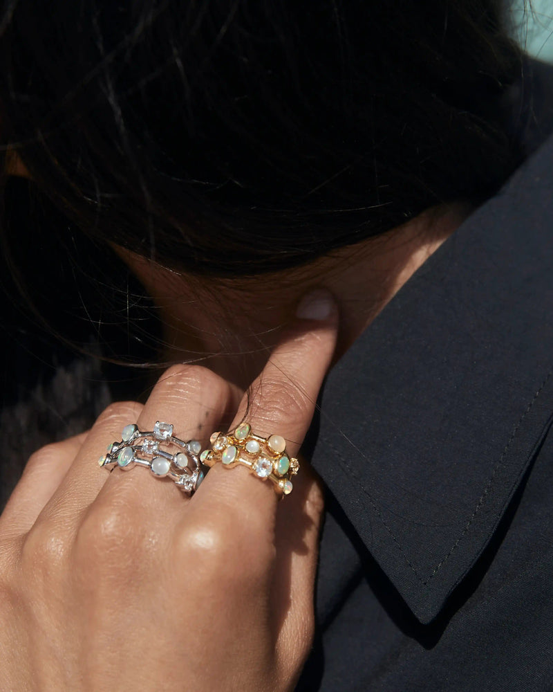 Awe Inspired Rings Full Moon Magic Ring Stack