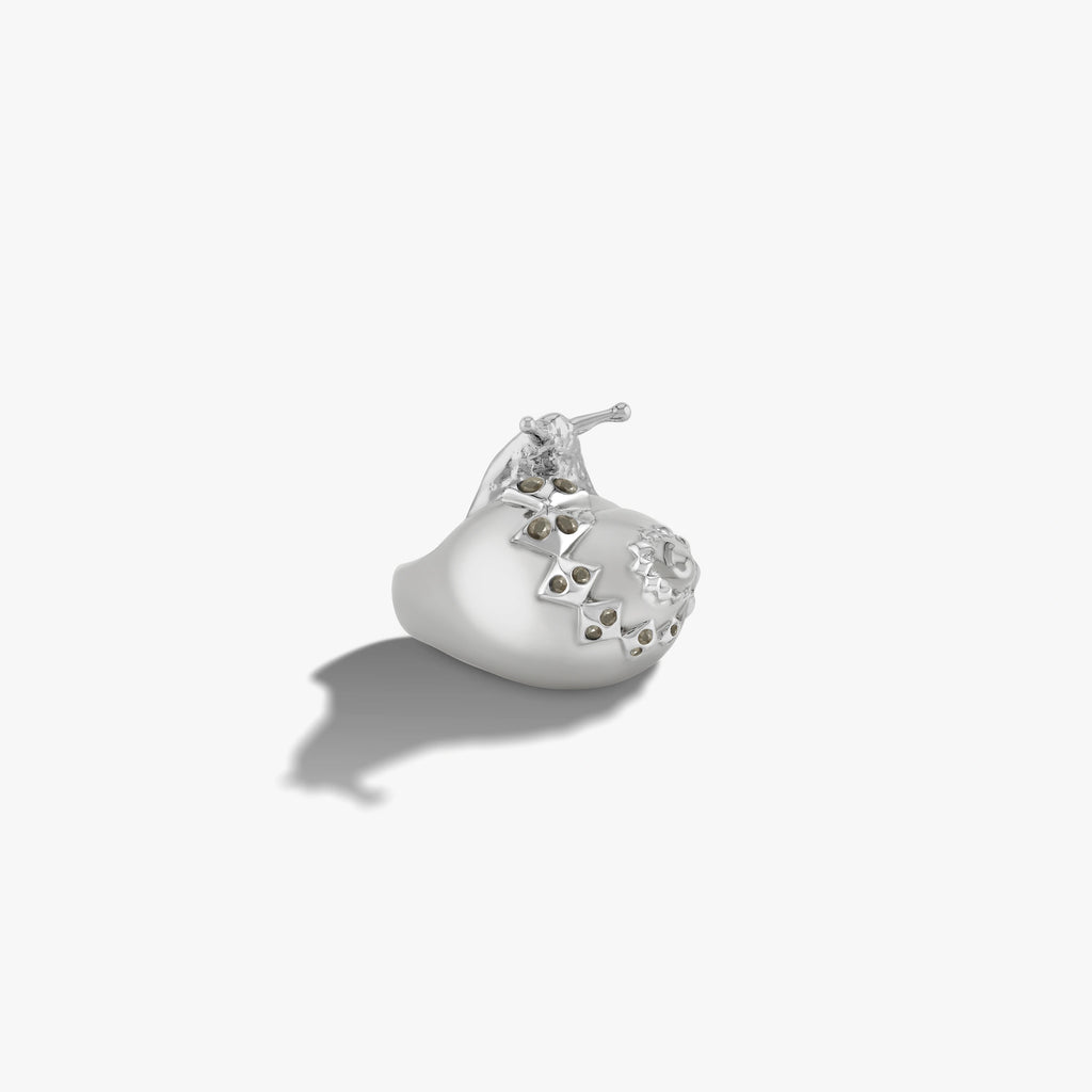 Awe Inspired Rings Gemstone Snail Ring