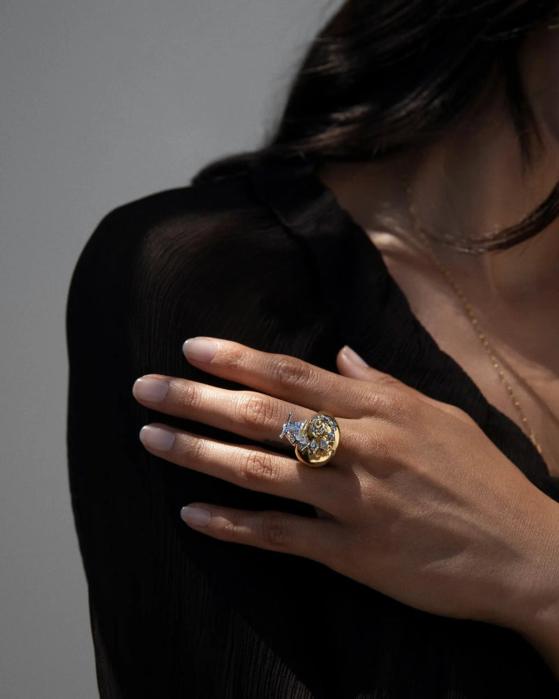 Awe Inspired Rings Gemstone Snail Ring