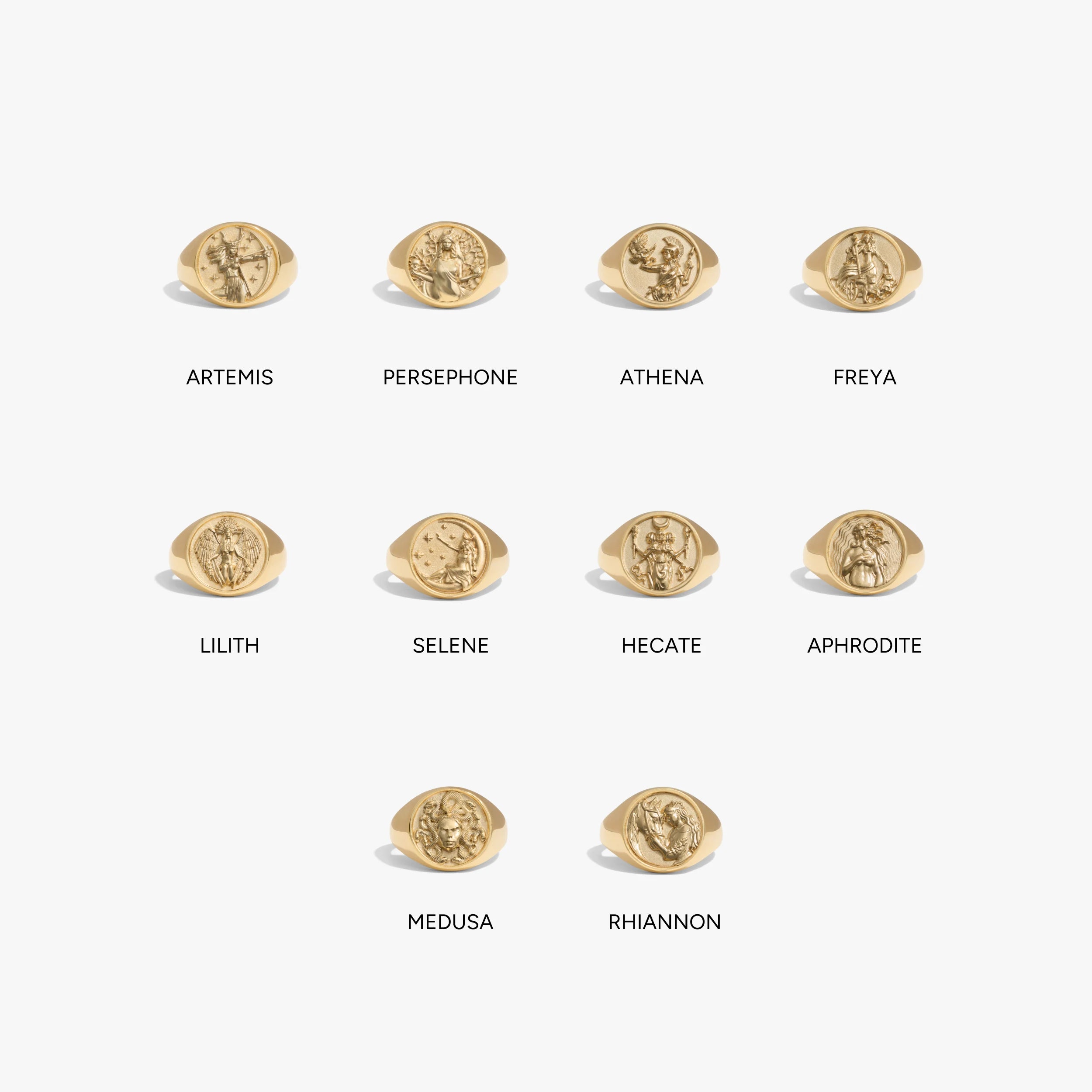 Awe Inspired Rings Goddess Signet Ring