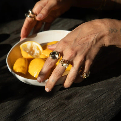 Awe Inspired Rings Green Amethyst Fortune Teller Ring