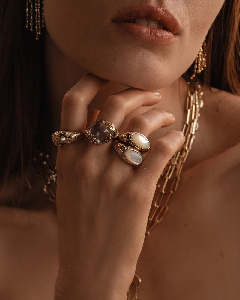 Awe Inspired Rings Green Amethyst Fortune Teller Ring