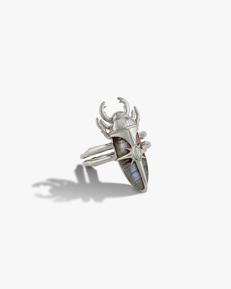 Awe Inspired Rings Labradorite Beetle Ring