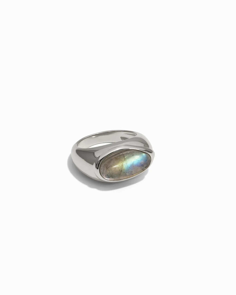 Awe Inspired Rings Labradorite Signet Ring