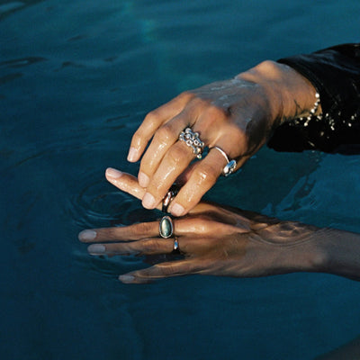 Awe Inspired Rings Labradorite Signet Ring