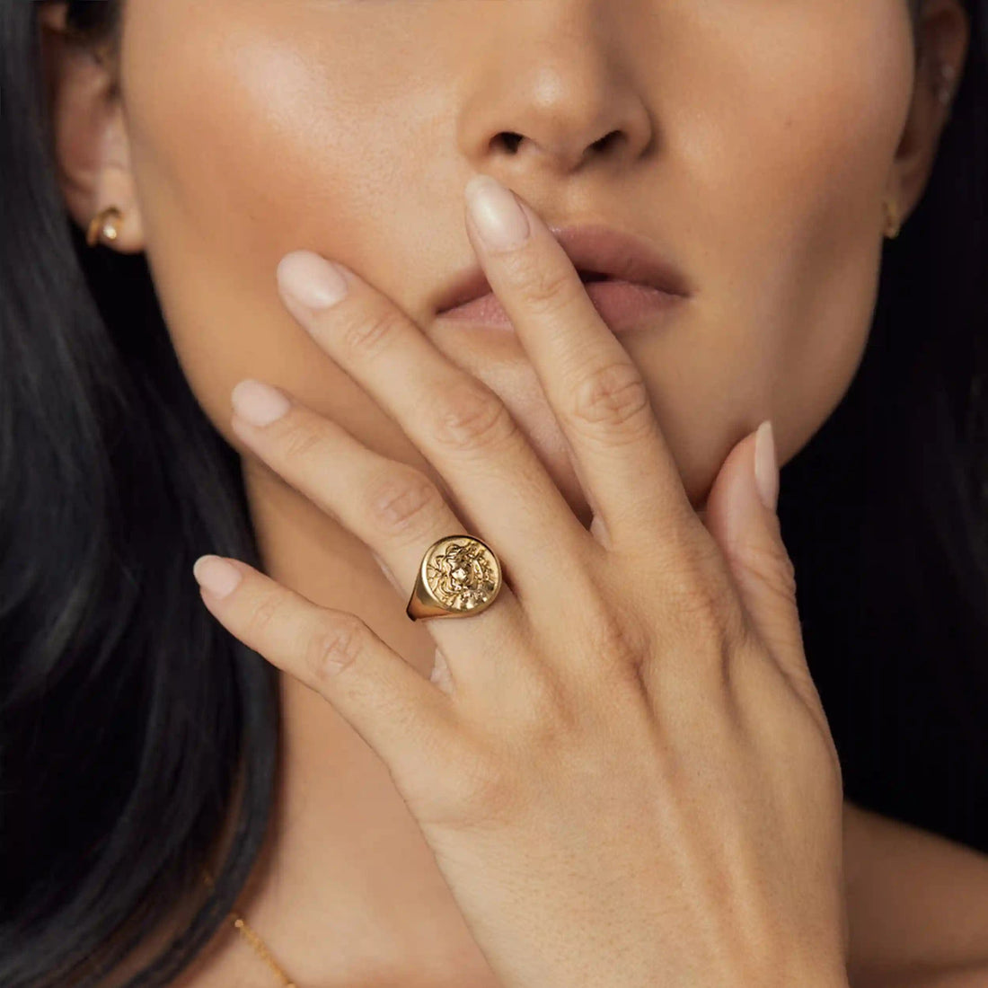 Awe Inspired Rings Medusa Signet Ring