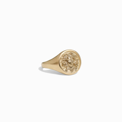 Awe Inspired Rings Medusa Signet Ring