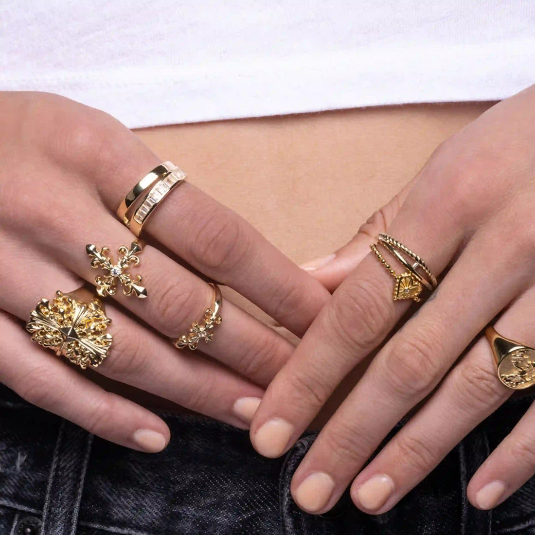 Awe Inspired Rings Mini French Cross Ring