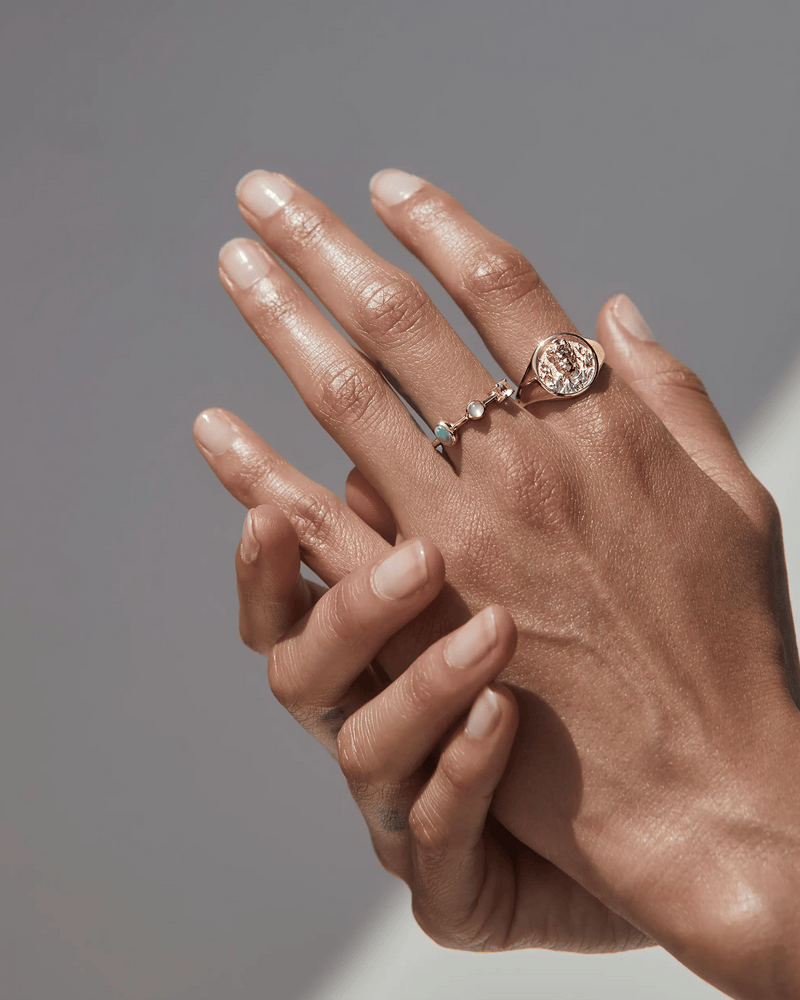 Awe Inspired Rings Moonstone Opal Topaz Ring