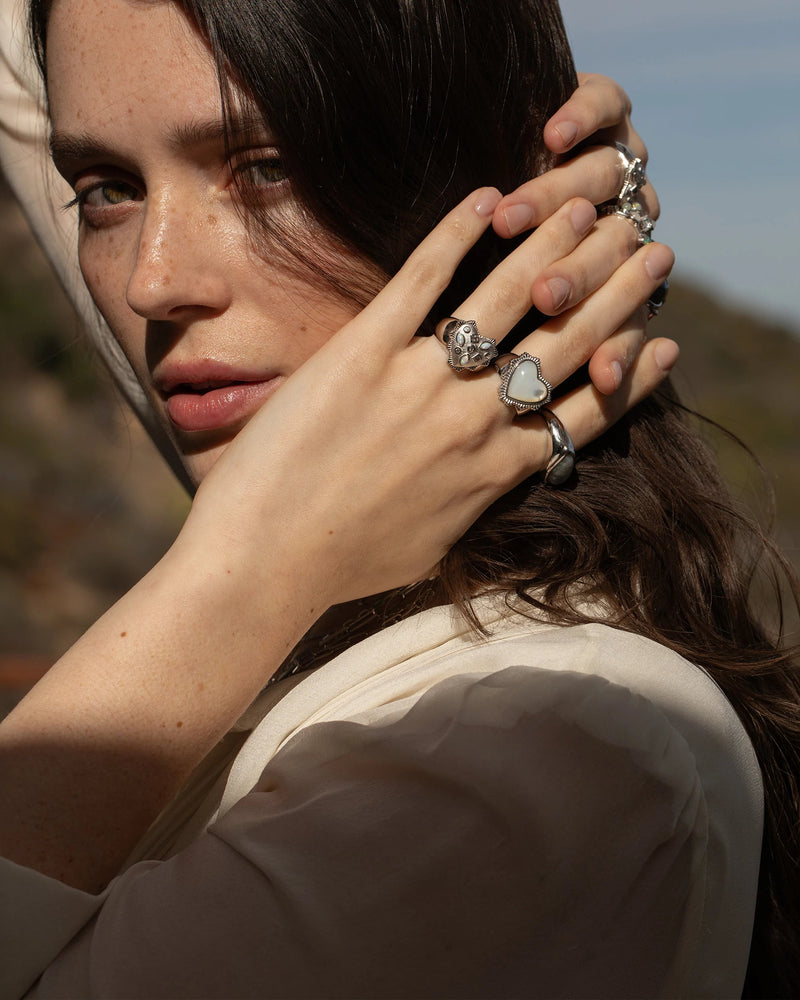 Awe Inspired Rings Mother of Pearl Heart Ring