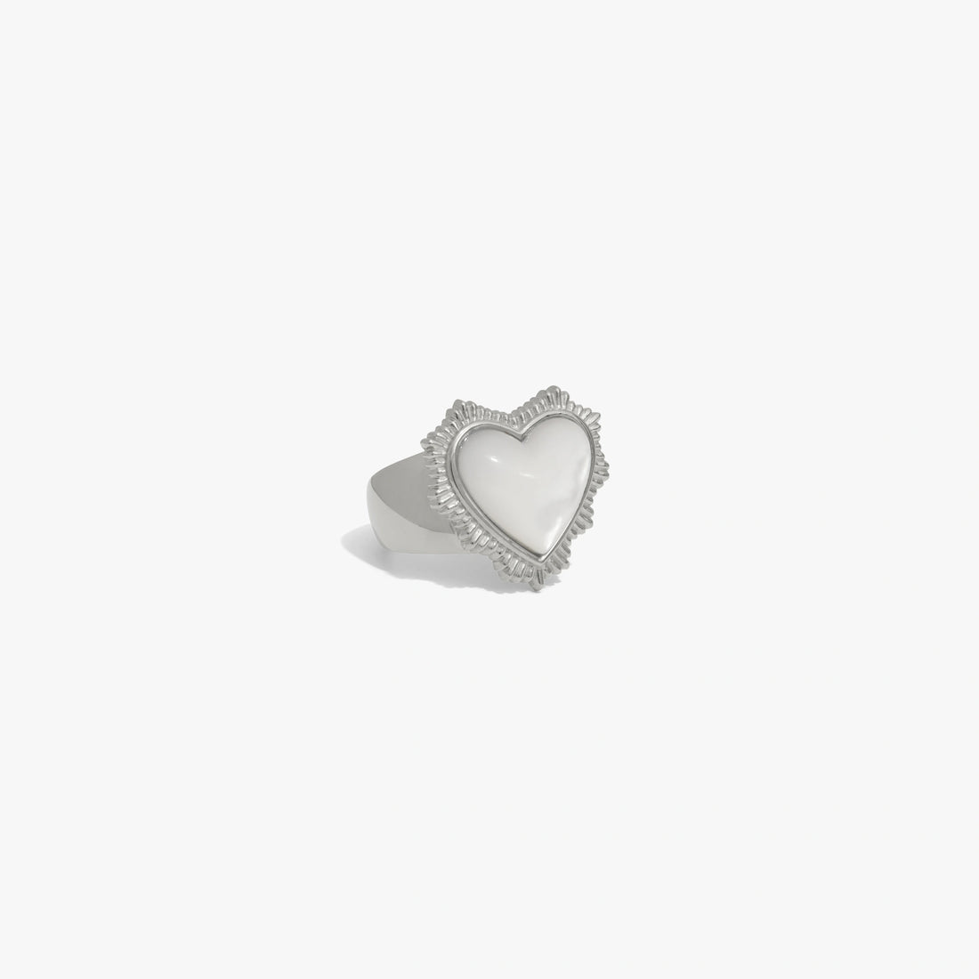 Awe Inspired Rings Mother of Pearl Radiant Heart Ring