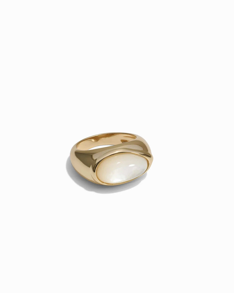 Awe Inspired Rings Mother of Pearl Signet Ring