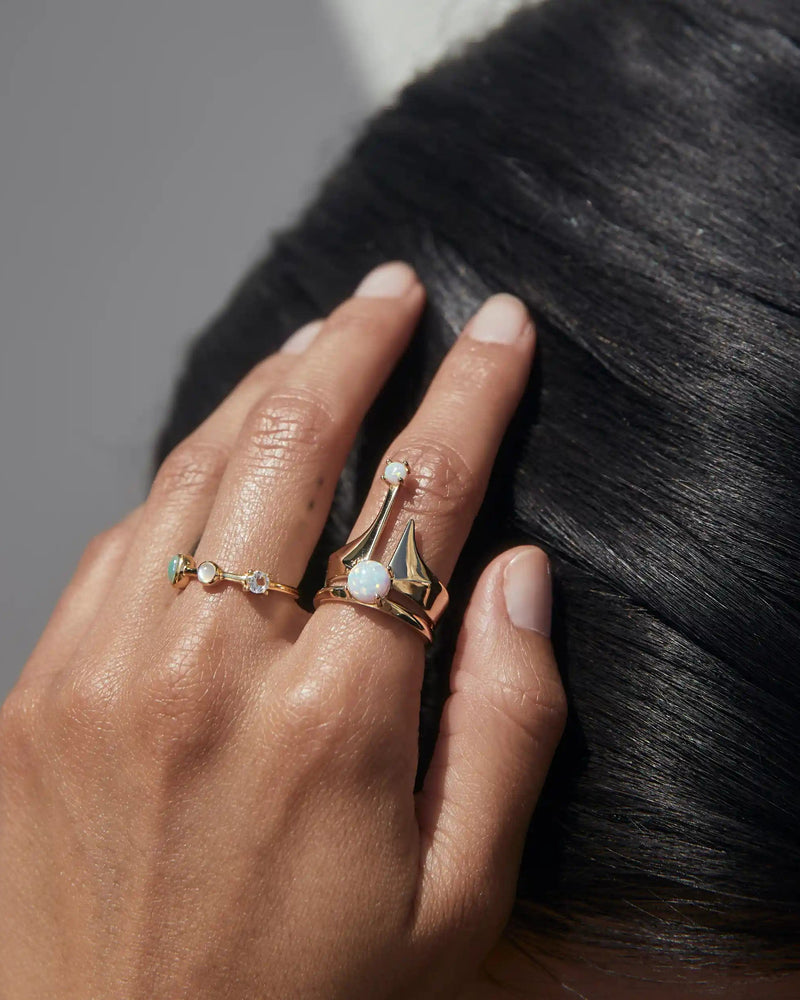 Awe Inspired Rings Opal Crown Ring