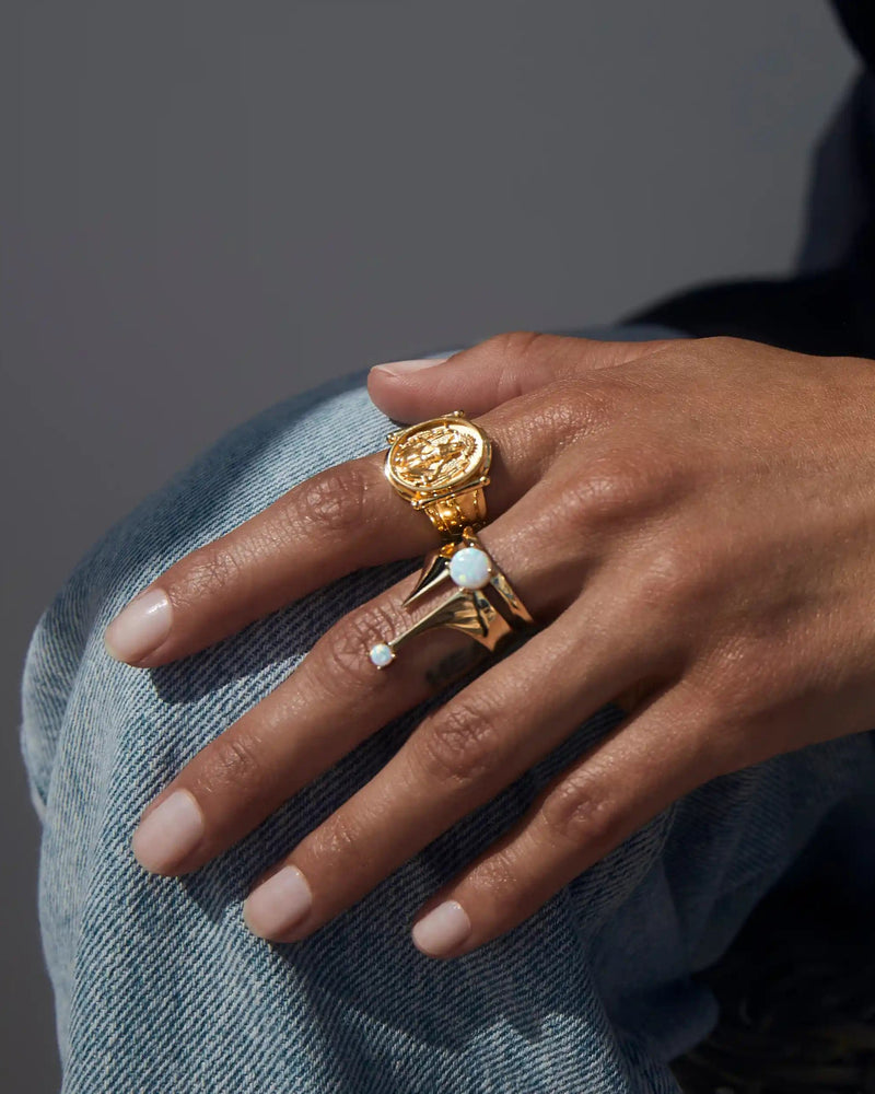 Awe Inspired Rings Opal Crown Ring