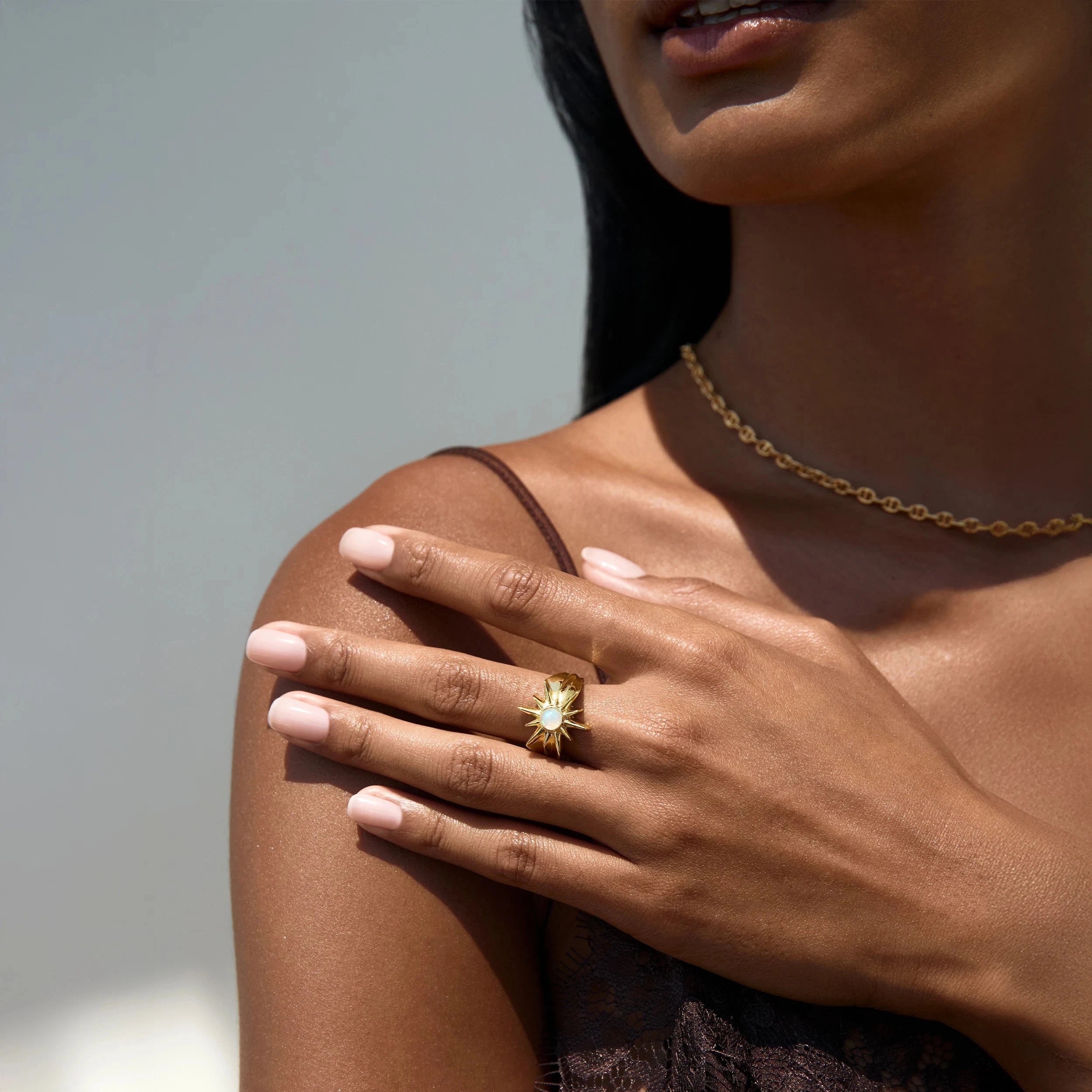 Awe Inspired Rings Opal Sun Ring