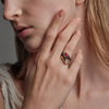 Awe Inspired Rings Pavé Heart Gemstone Ring