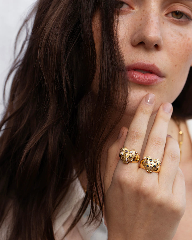 Awe Inspired Rings Puffed Spike Heart Ring