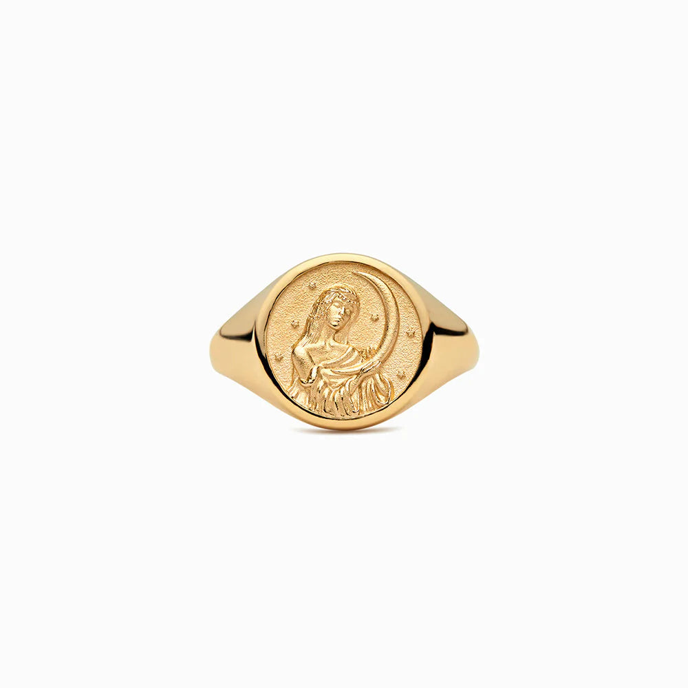 Awe Inspired Rings Selene Signet Ring