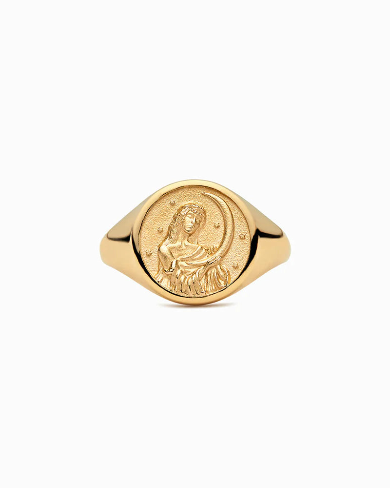 Awe Inspired Rings Selene Signet Ring