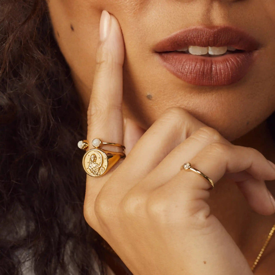 Awe Inspired Rings Selene Signet Ring