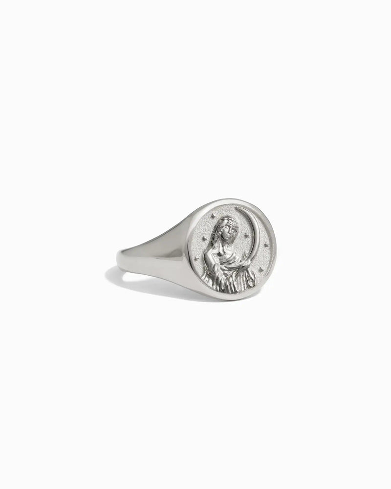Awe Inspired Rings Selene Signet Ring