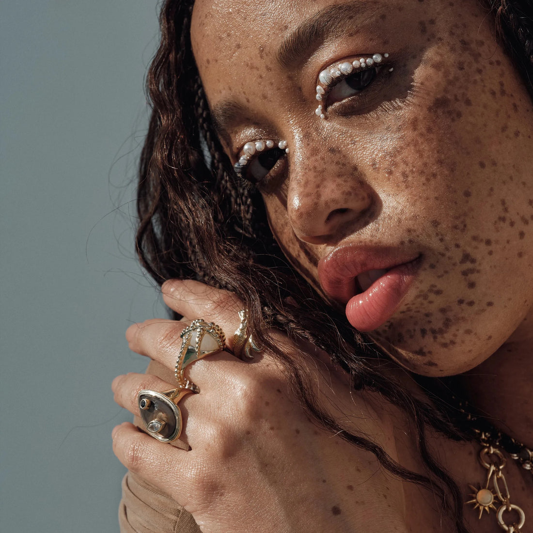 Awe Inspired Rings Starfish Moonstone Ring