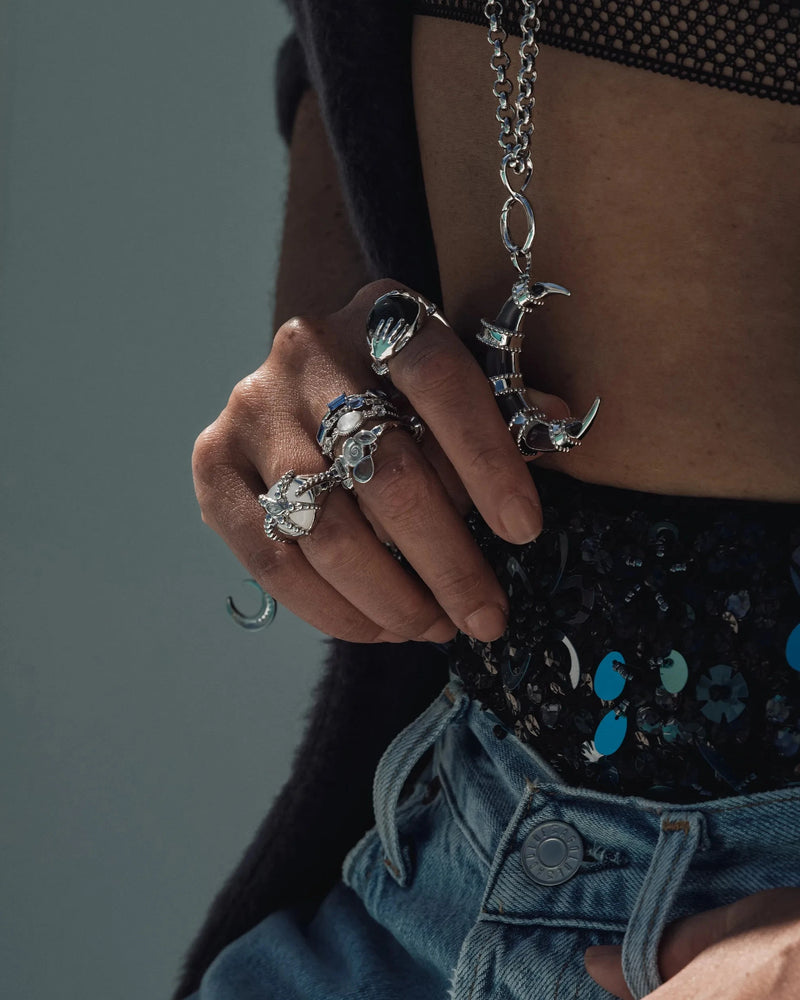 Awe Inspired Rings Starfish Moonstone Ring