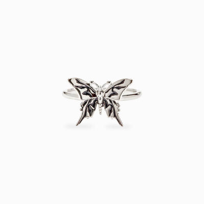 Awe Inspired Rings Sterling Silver / 4 Dark Butterfly Ring