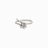 Awe Inspired Rings Sterling Silver / 4 Diamond Rose Ring