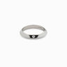 Awe Inspired Rings Sterling Silver / 4 Diamond Wide Flat Ring