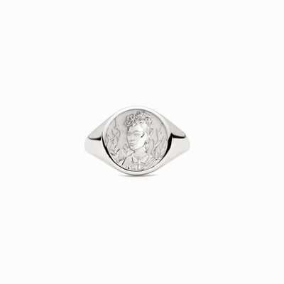 Awe Inspired Rings Sterling Silver / 4 Frida Kahlo Signet Ring